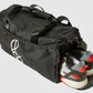 A water proof sports duffel bag with shoe compartment. 